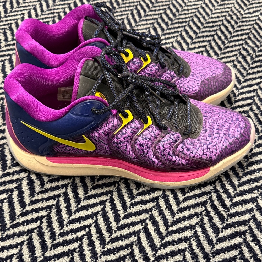 Nike KD Purple and Yellow Basketball Sneakers- size 8